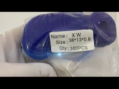 Vlakke Rubberuitloper 38*15*0.8mm het Ontworpen Blauwe Rubber van de Groottevormen van de Kleurennorm