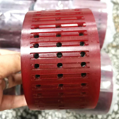 Rubber/staal materiaal Rode kleur slijtagebestendige zuigwiel voor vouwmachineonderdelen en offsetdruktoebehoren