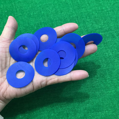 38 X 15 X 0.8mm de Vlakke Rubbervormen van de de Normgrootte van de Uitlopers Blauwe Kleur