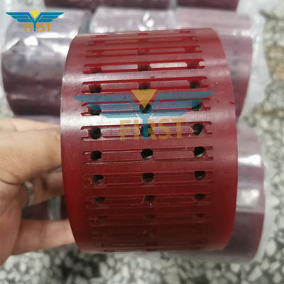 Rood kleur zuigwiel 124*70mm Polyurethane-drukonderdelen voor vouwmachines
