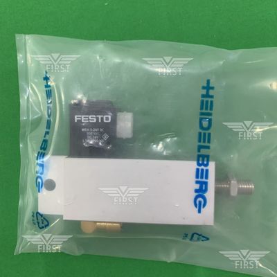 92.184.1011 Heidelberg Solenoïde Valve HD Spare Replacement Cylinder Zilver