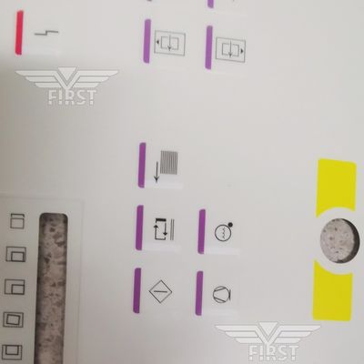 Witte Kleur Membraan Paneel Symbool Brief Label Voor Heidelberg SM102 Drukmachine Sticker in 63*21.2 of 37*15.5 CM Grootte