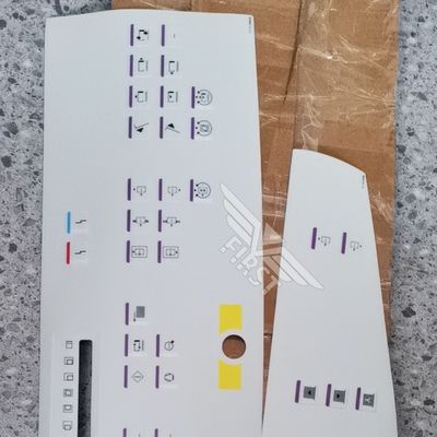 Witte Kleur Membraan Paneel Symbool Brief Label Voor Heidelberg SM102 Drukmachine Sticker in 63*21.2 of 37*15.5 CM Grootte