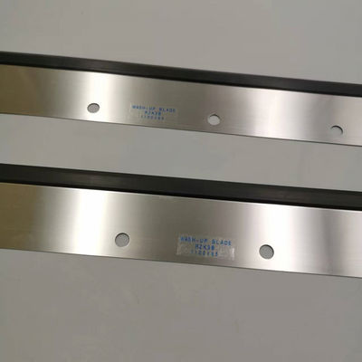 Zilveren wasblaad voor Roland-drukmachine met 11 gaten en afmetingen 1100x65x0,5 mm